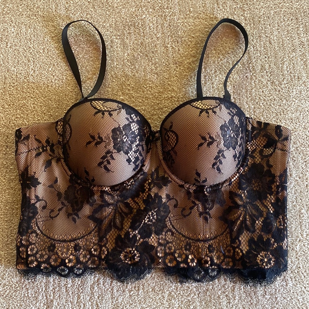 Brand New Black Lace Crop Top/Bustier